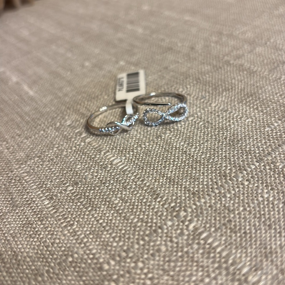 2 Silver Infinity Rings - image 3